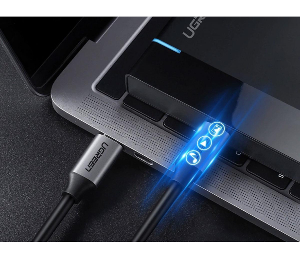 UGREEN Kabel USB-C do USB-C 3.1 PD Power Delivery 60W 1.5m czarny - 1489144 - zdjęcie 2
